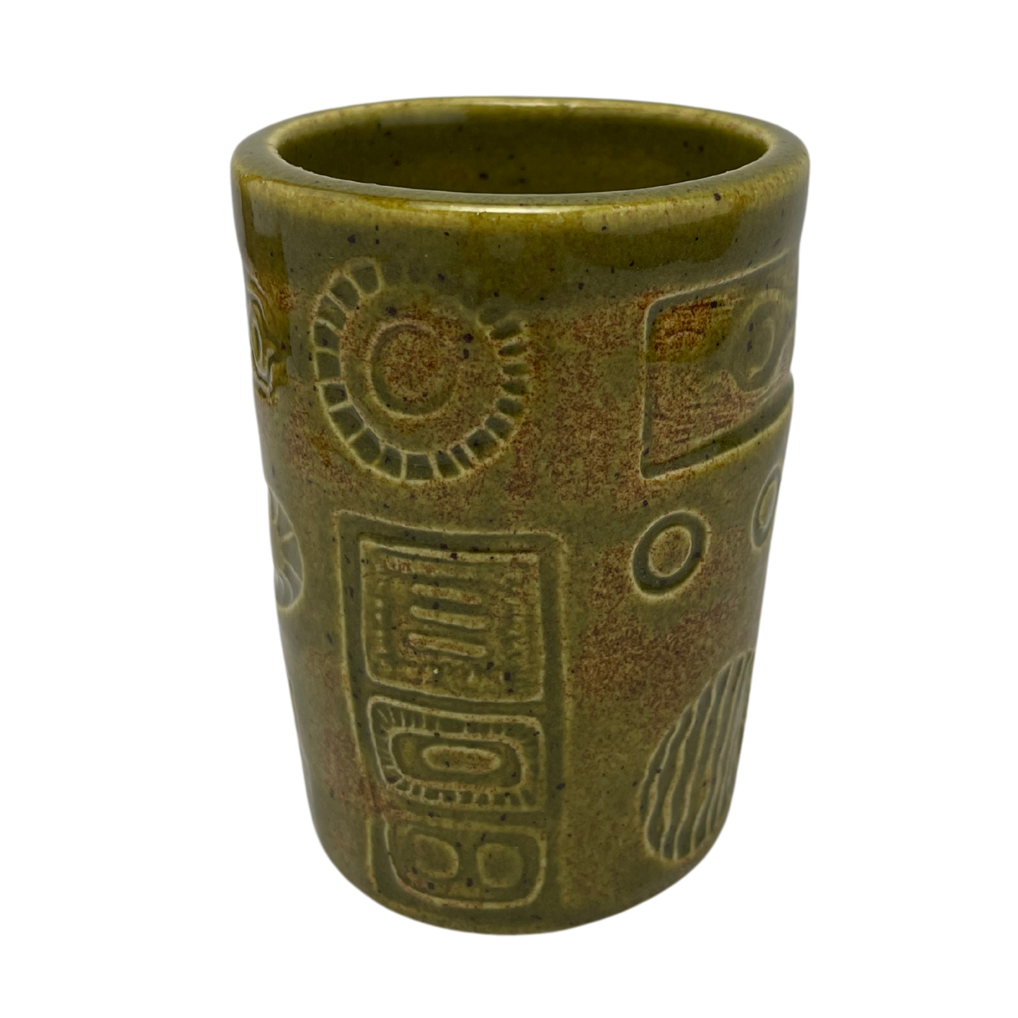 Handcrafted Stoneware Cup - Kosher Dill Green, 3.5 oz