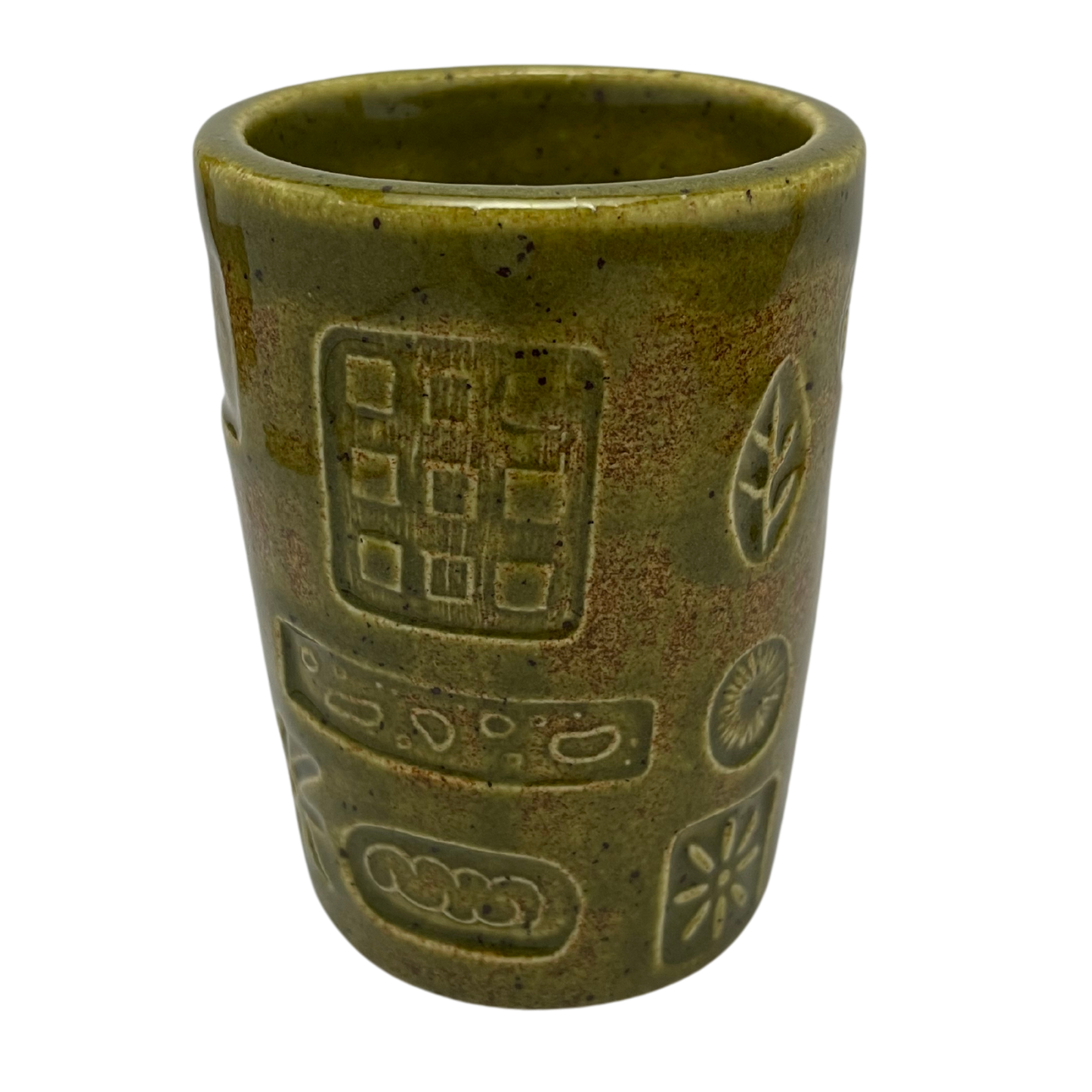 Handcrafted Stoneware Cup - Kosher Dill Green, 3.5 oz