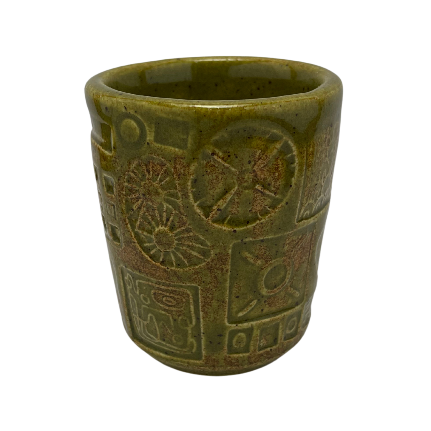 Handcrafted Stoneware Cup - Kosher Dill Green, 3.5 oz