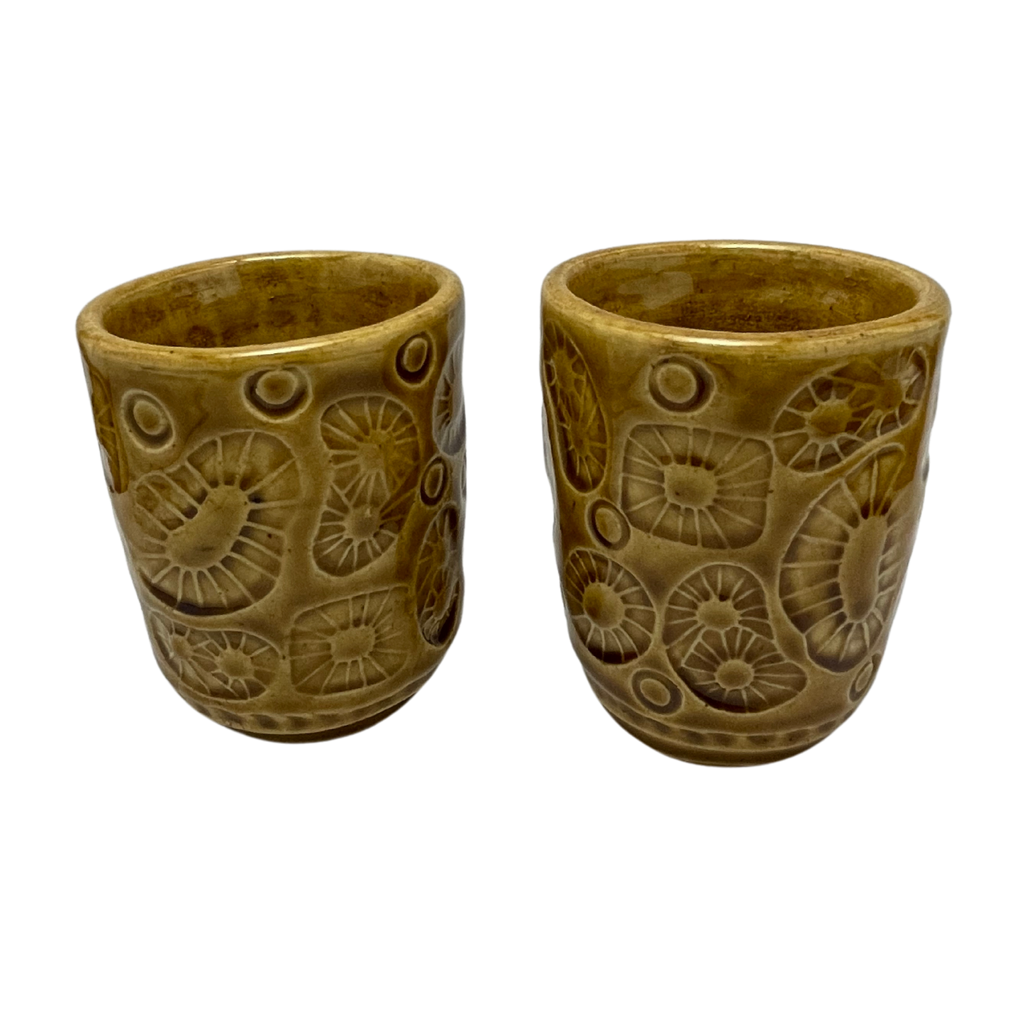Handcrafted Stoneware Cup Set - Deli Mustard Yellow, 3.5 oz