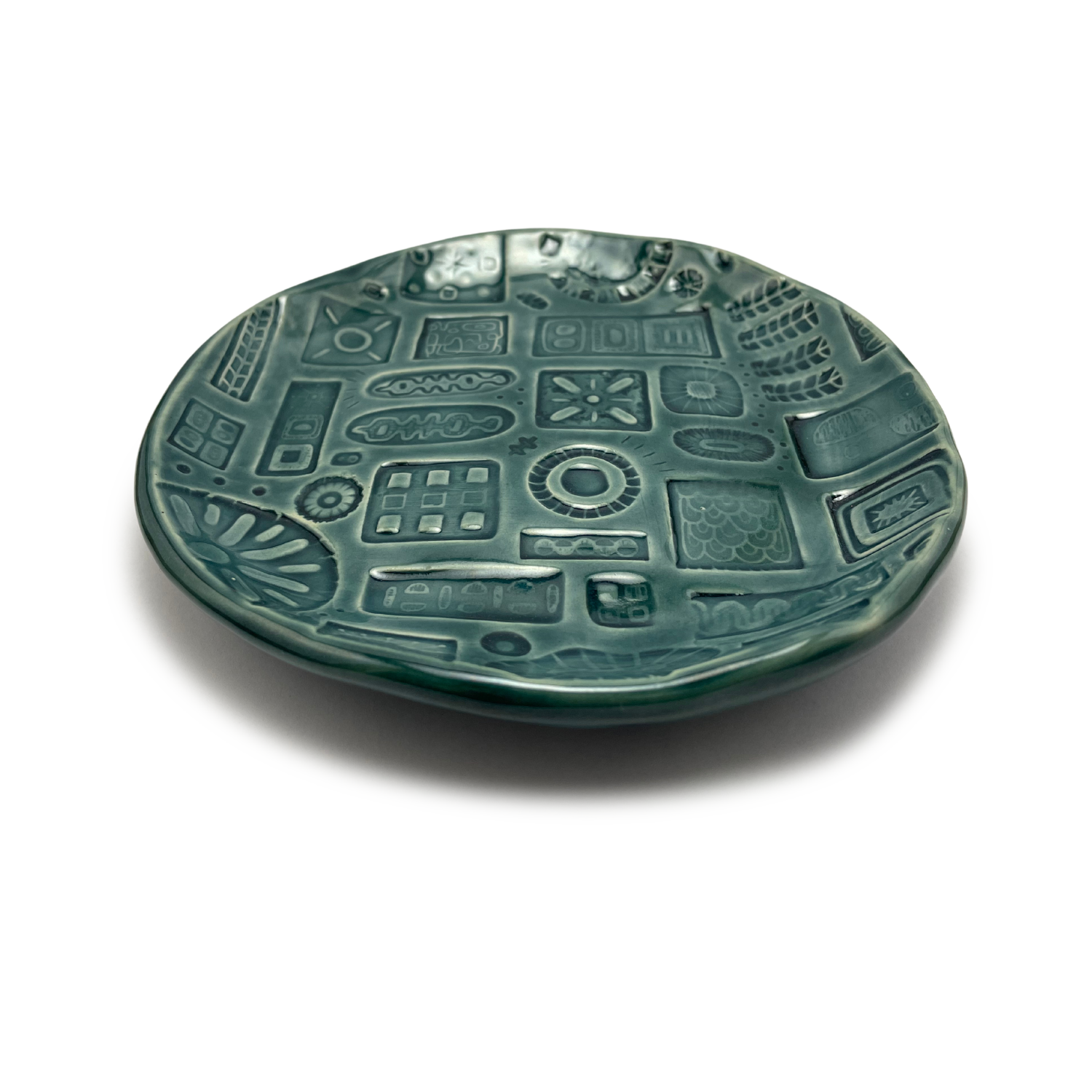 Ceramics Dish Platter Tray for Kitchen or Serving, pottery dinnerware and homeware, vintage style home decor, jewelry dish or catch all, decorative center piece fruit bowl, teal turquoise blue