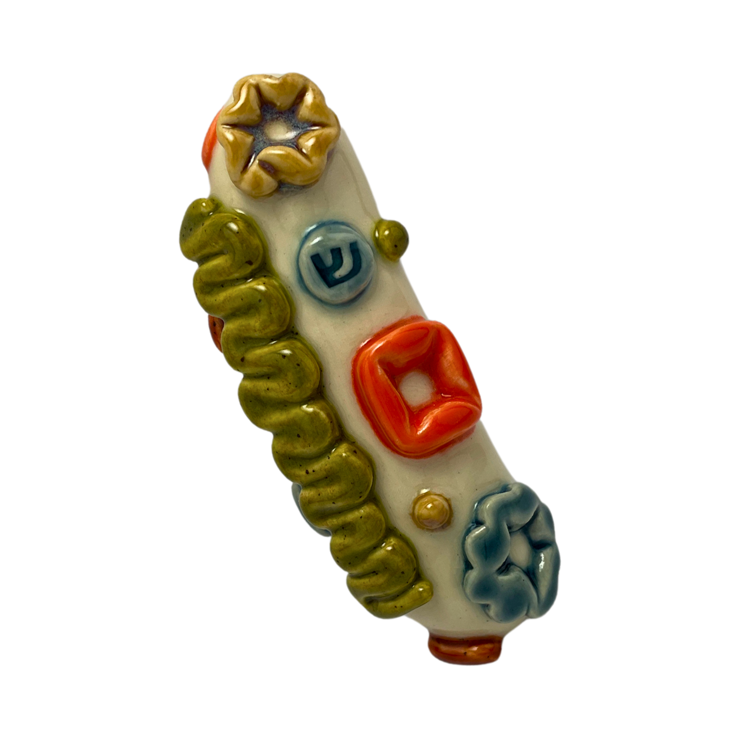 Handcrafted Mezuzah - Multi-Color