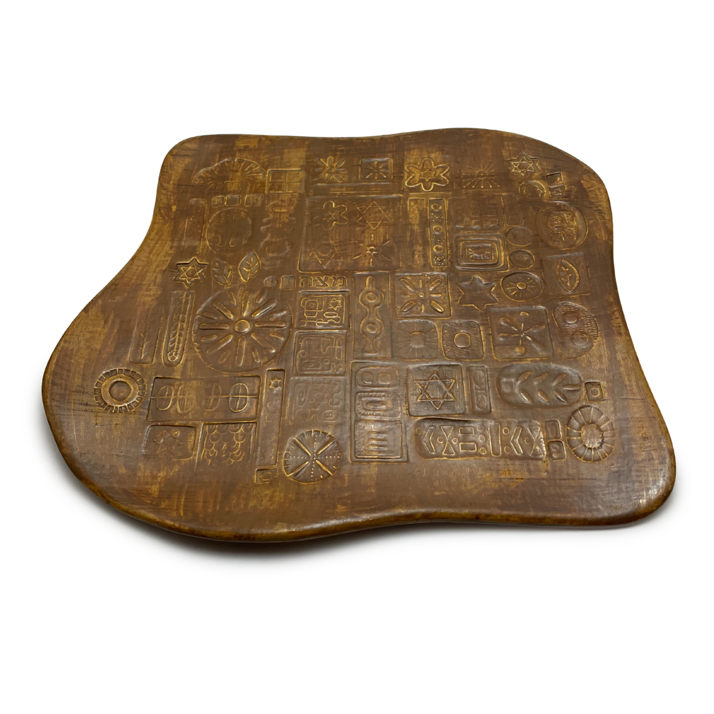Matzah Plate 10" - Topaz Brown