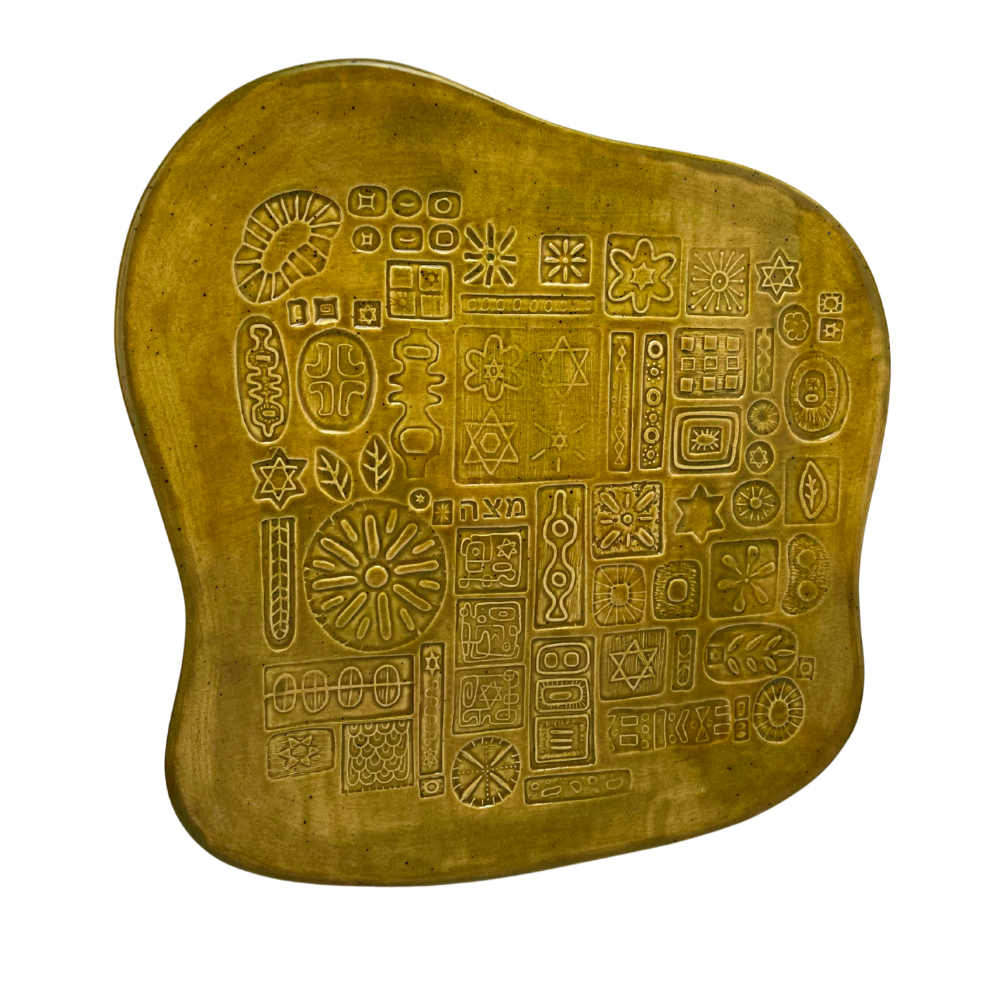 Matzah Plate 10" - Sour Pickle Green