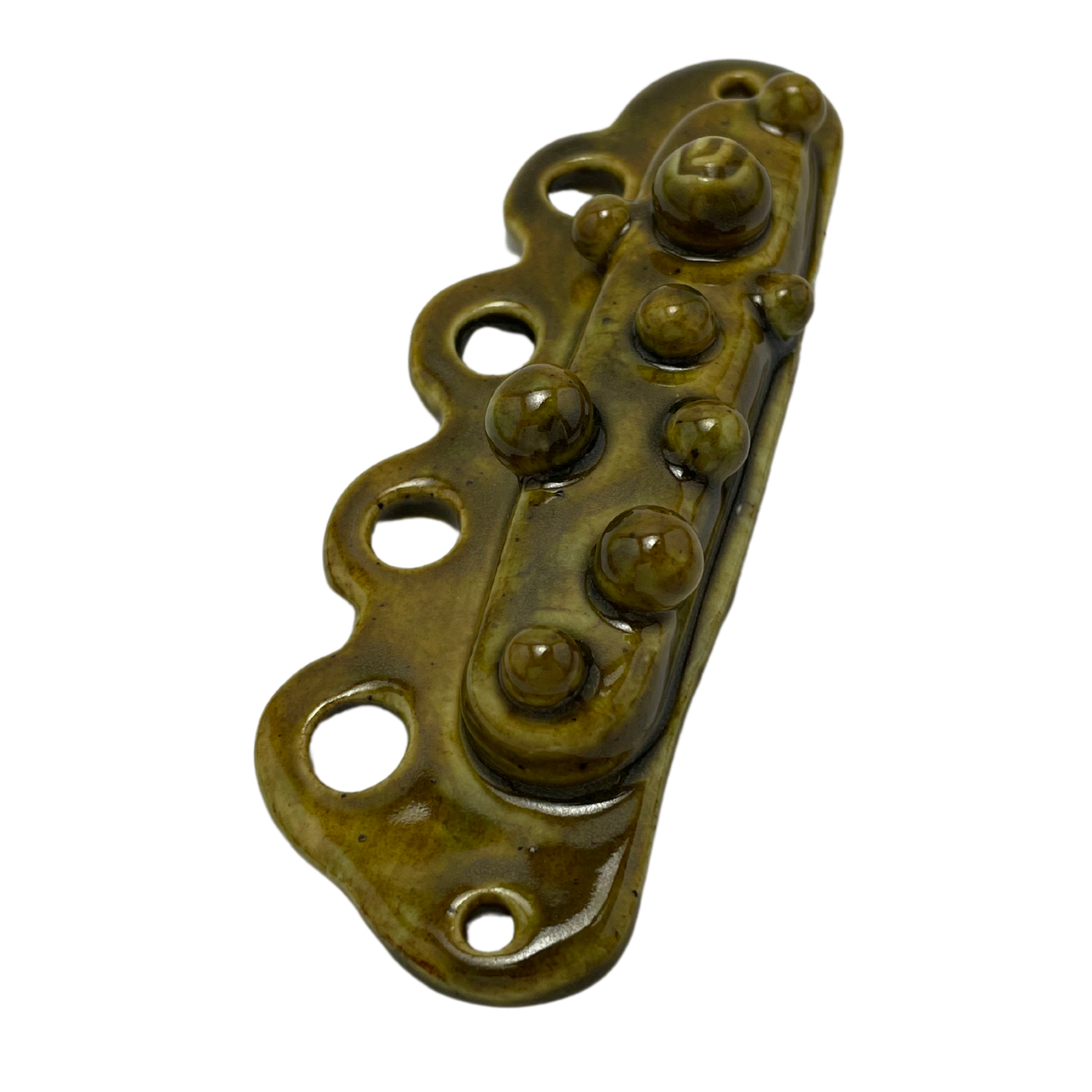 Handcrafted Mezuzah - Olive Green
