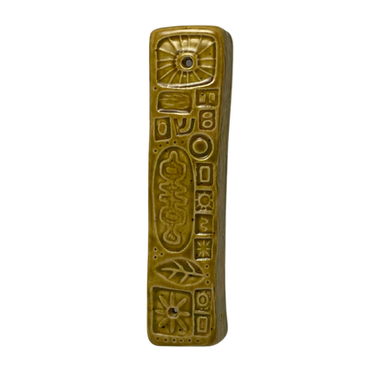Handcrafted Mezuzah - Sour Pickle Green
