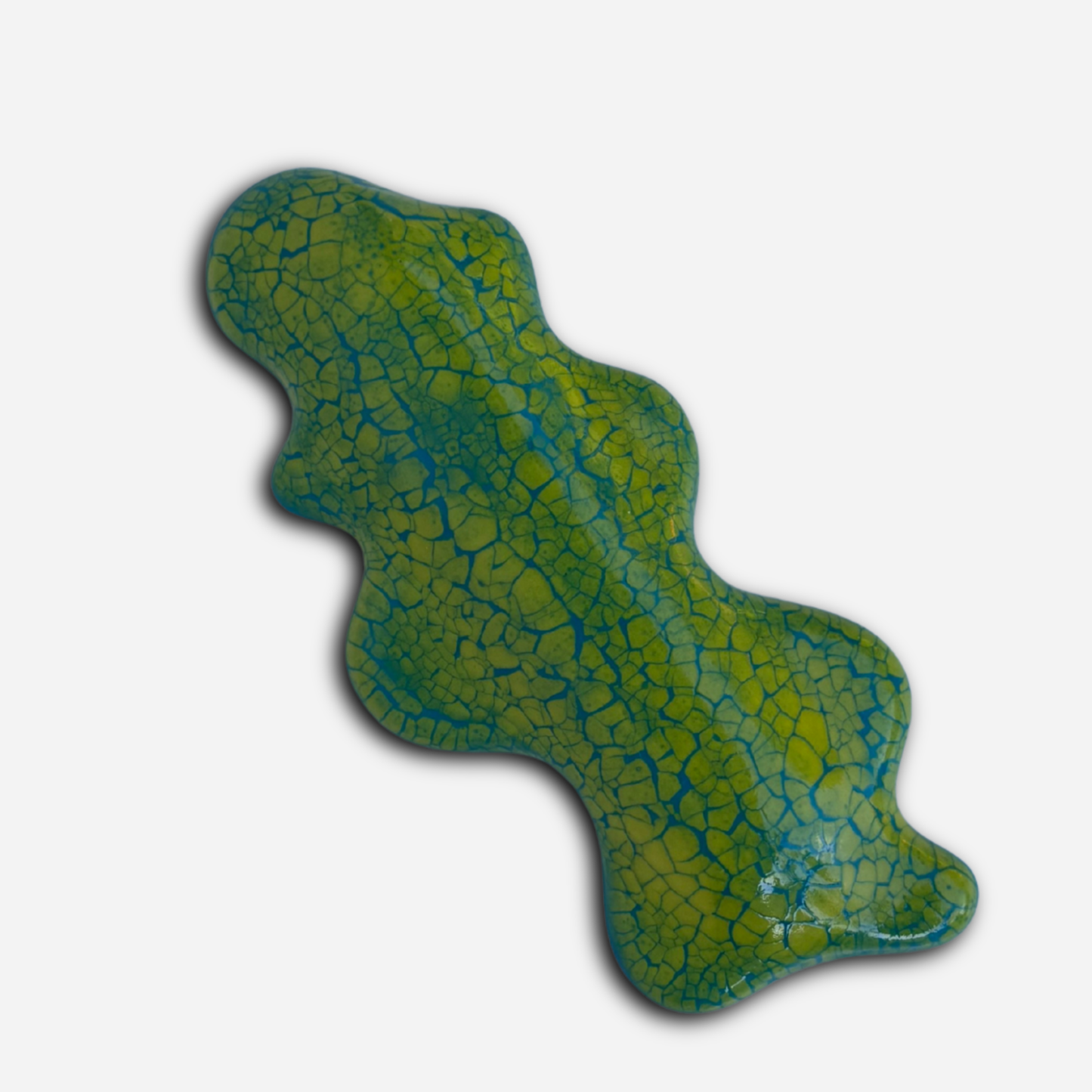 Amorphous Mezuzah Crackle Green