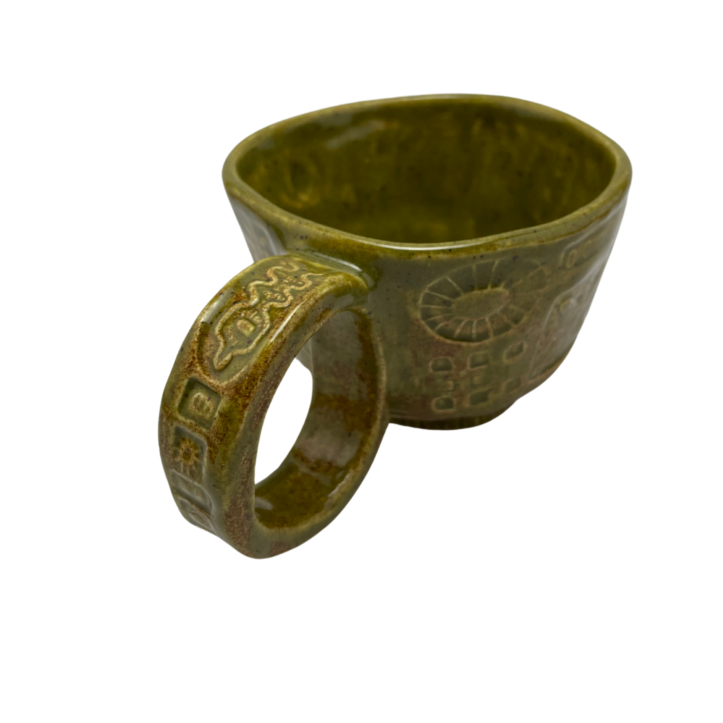 Handcrafted Stoneware Mug - Kosher Dill Green