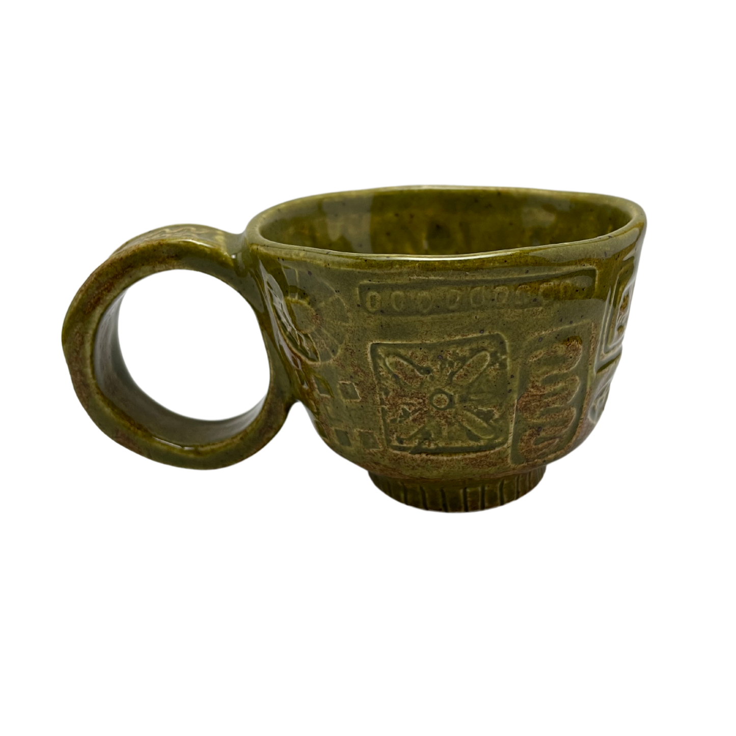 Handcrafted Stoneware Mug - Kosher Dill Green