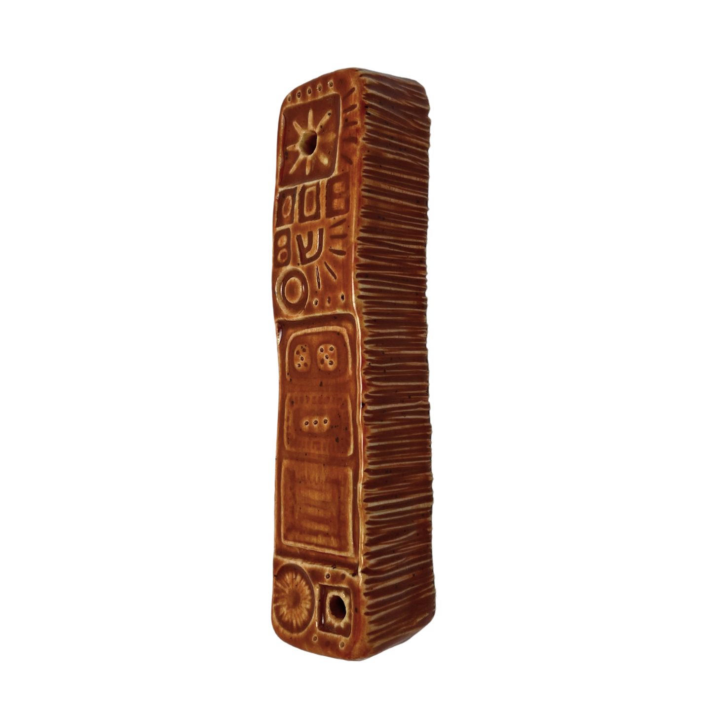 Handcrafted Mezuzah - Amber Honey