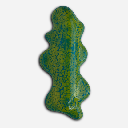 Amorphous Mezuzah Crackle Green