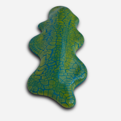 Amorphous Mezuzah Crackle Green