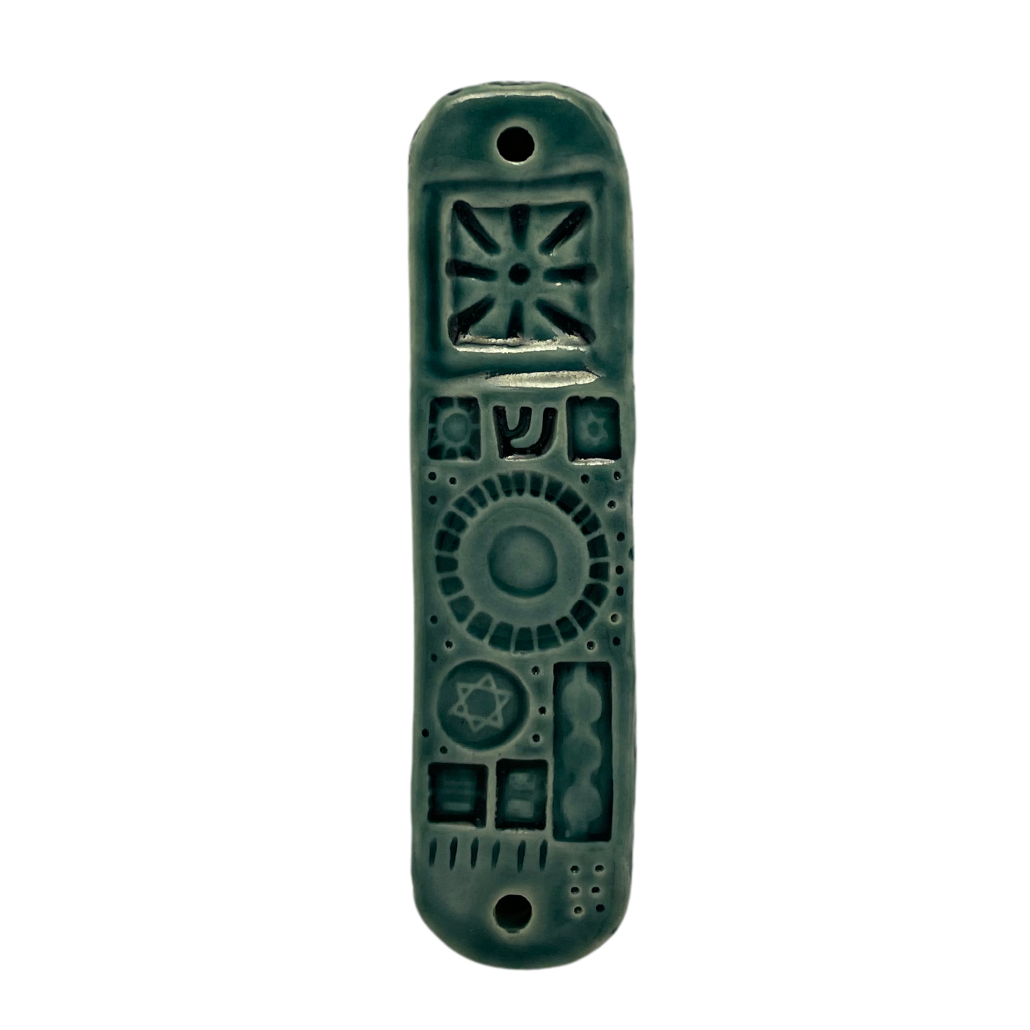 Handcrafted Mezuzah - Tayer Teal