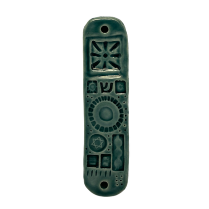 Handcrafted Mezuzah - Tayer Teal