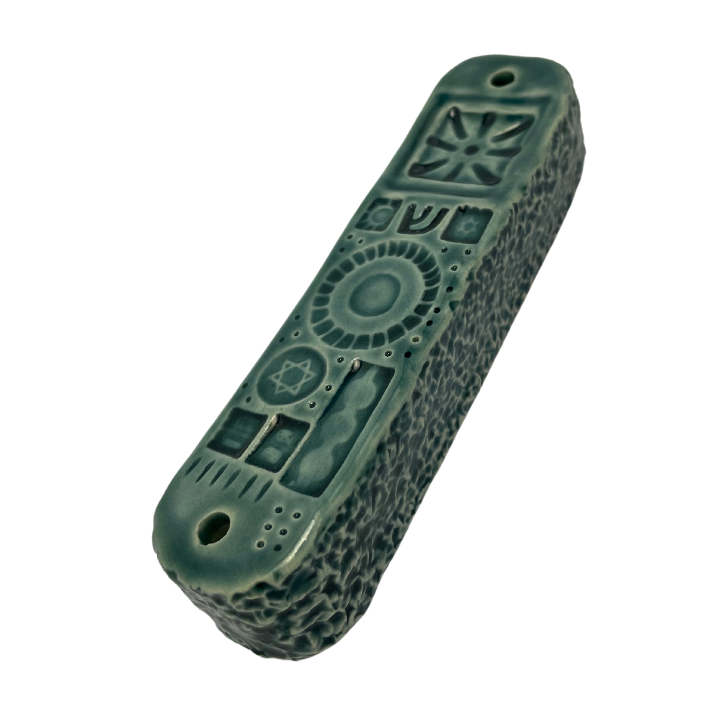 Handcrafted Mezuzah - Tayer Teal
