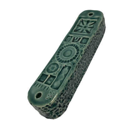 Handcrafted Mezuzah - Tayer Teal