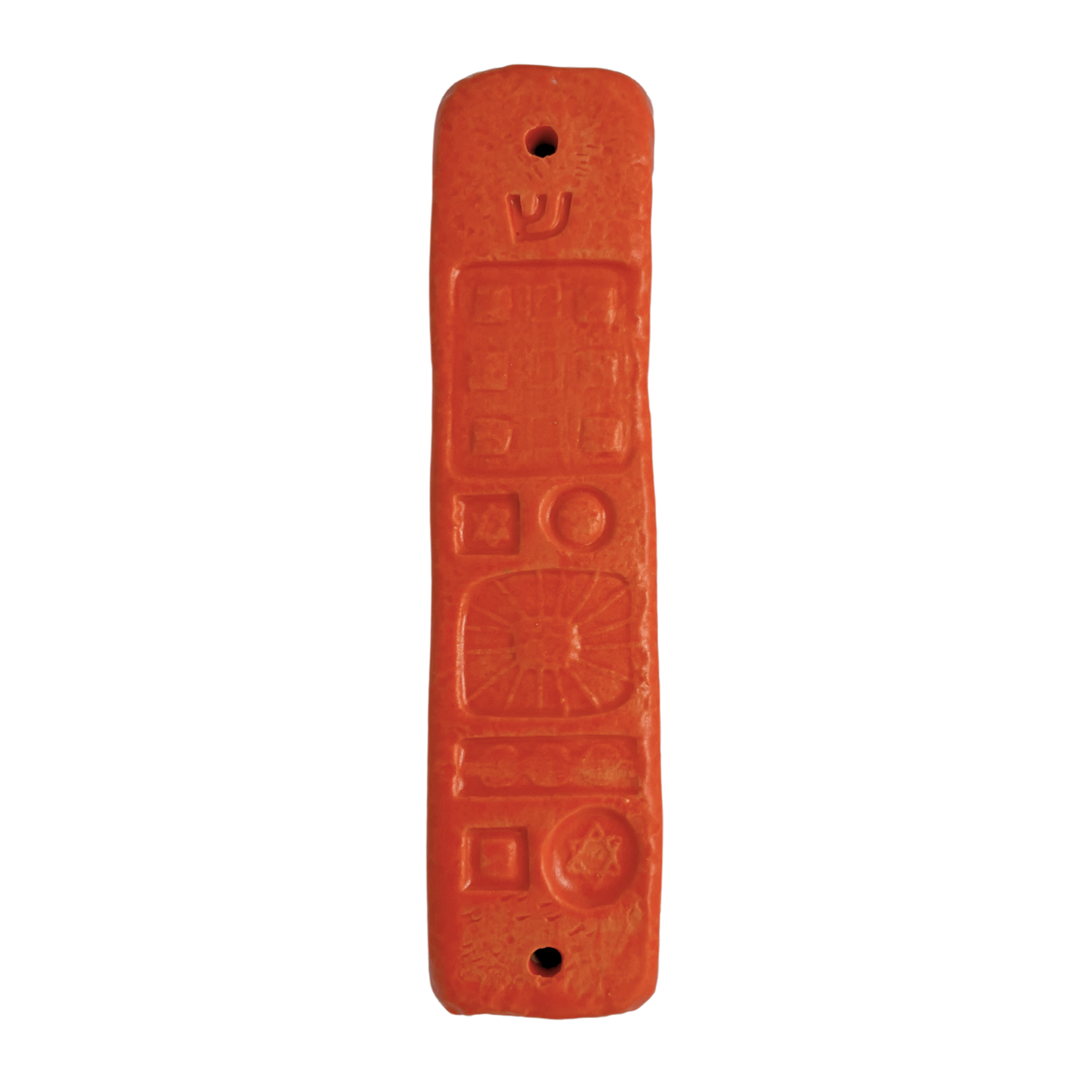 Handcrafted Mezuzah - Osher Orange