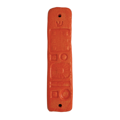 Handcrafted Mezuzah - Osher Orange