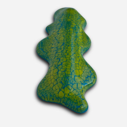 Amorphous Mezuzah Crackle Green