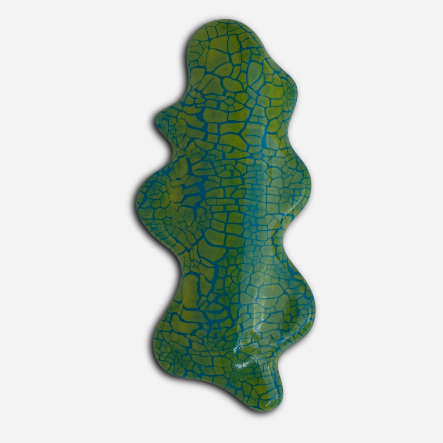 Amorphous Mezuzah Crackle Green