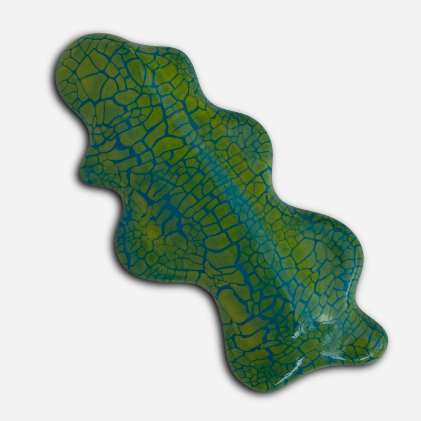 Amorphous Mezuzah Crackle Green