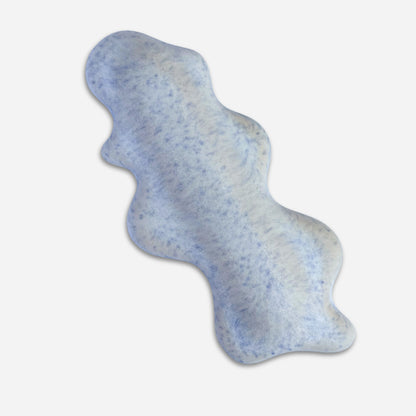 handmade ceramic mezuzah case blue speckled glaze modern judaica