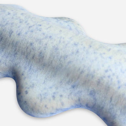 detail blue speckled glaze ceramic mezuzah case handmade texture