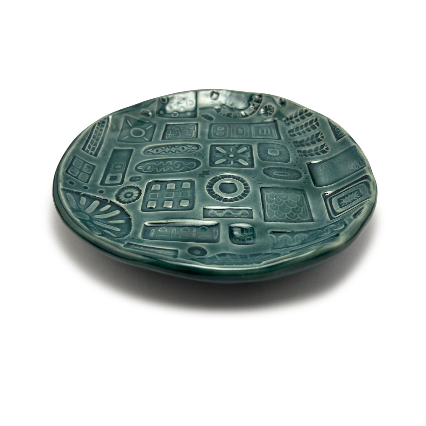 Ceramics Dish Platter Tray for Kitchen or Serving, pottery dinnerware and homeware, vintage style home decor, jewelry dish or catch all, decorative center piece fruit bowl, teal turquoise blue
