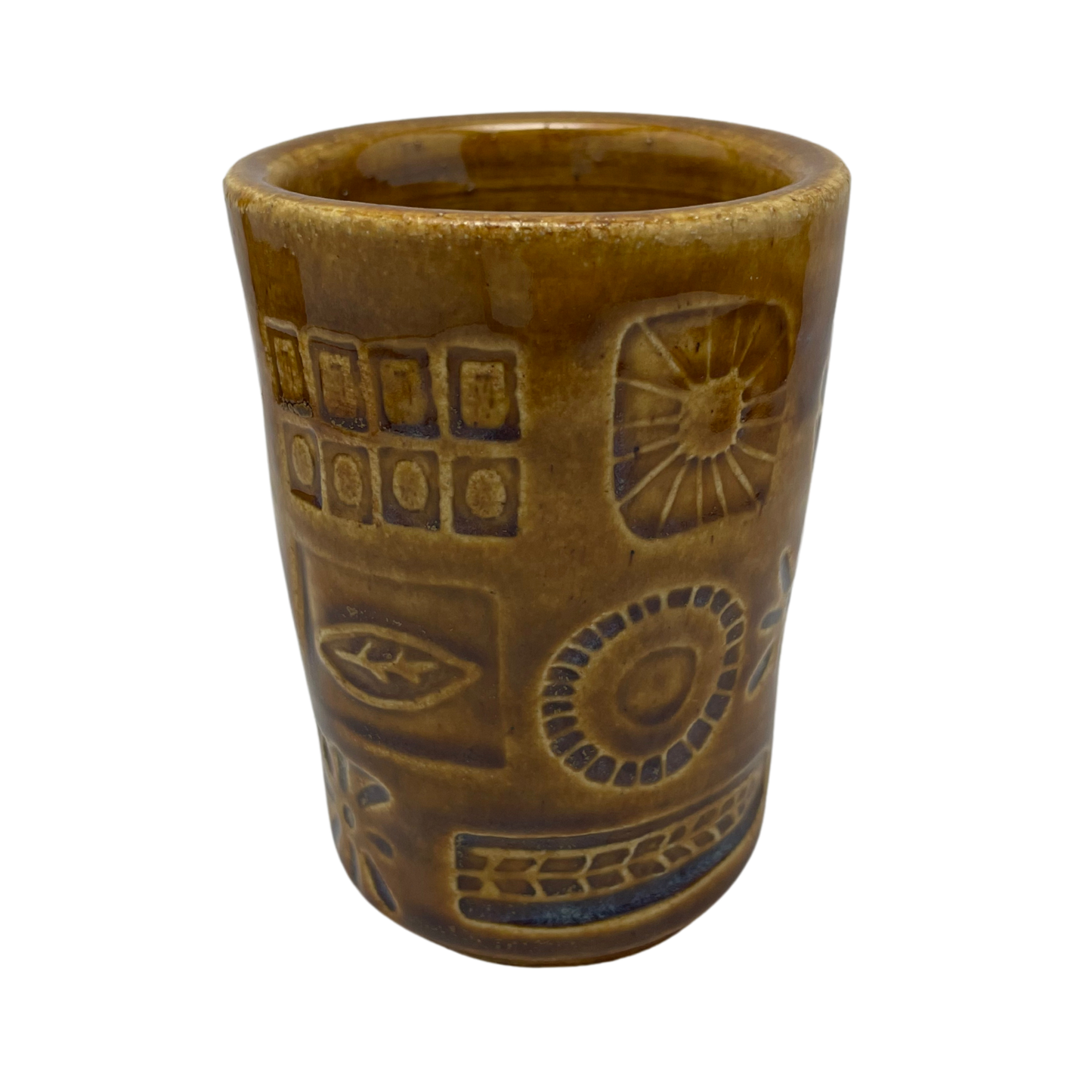 Handmade Cups vintage pottery style wine tumblers retro ceramics drinking glasses for wine coffee tea shabbat kiddush drinkware kitchen home mustard yellow