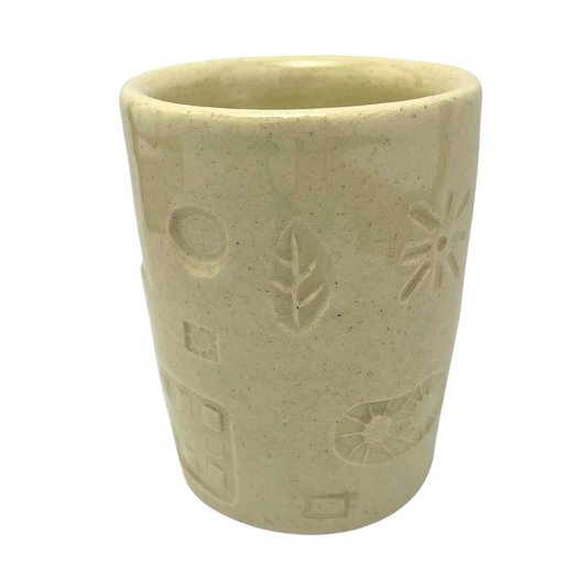 Handmade Cups vintage pottery style wine tumblers retro ceramics drinking glasses for wine coffee tea shabbat kiddush drinkware kitchen home off white cream