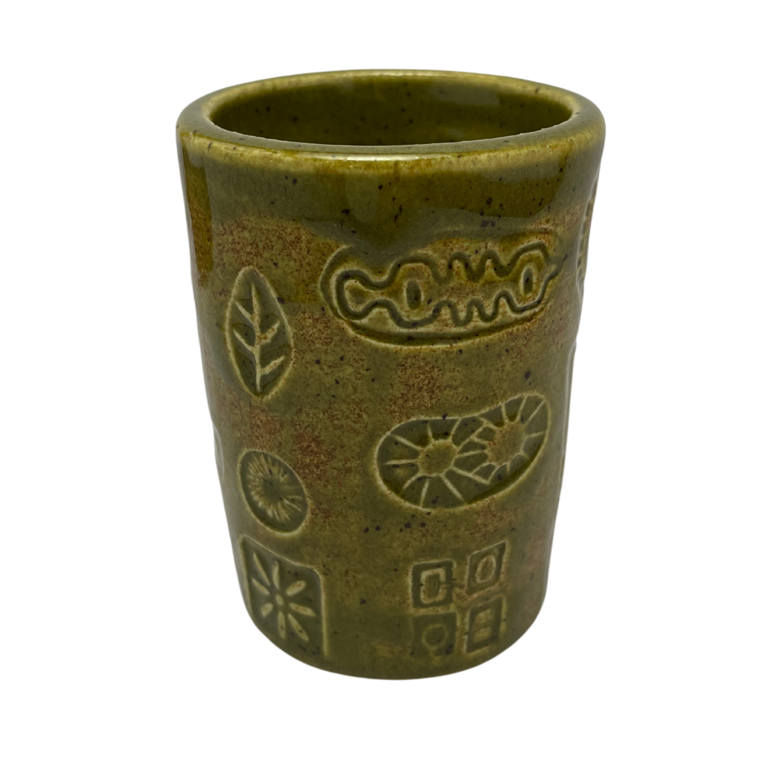Handmade Cups vintage pottery style wine tumblers retro ceramics drinking glasses for wine coffee tea shabbat kiddush drinkware kitchen home olive green
