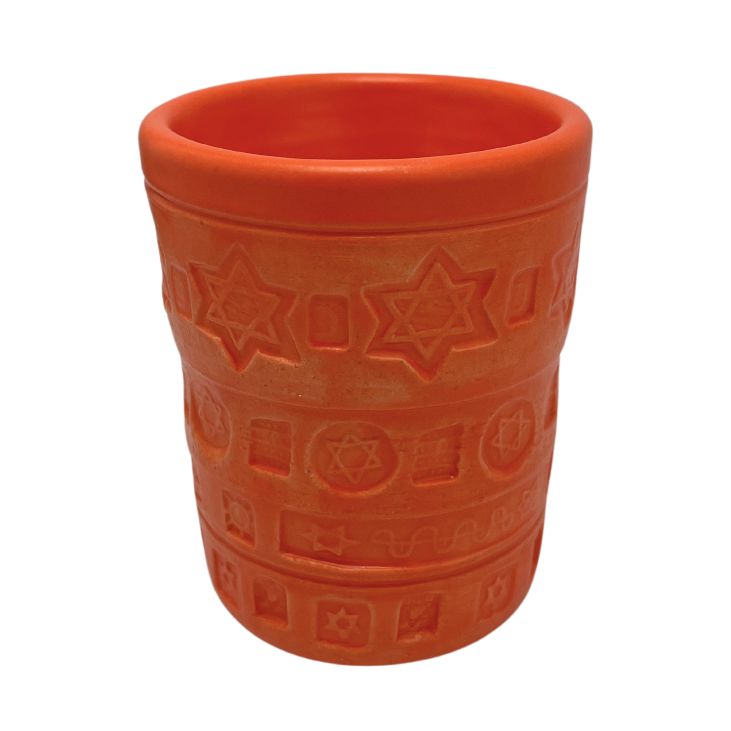Handcrafted Kiddush Cup - Osher Orange, 3.5 oz