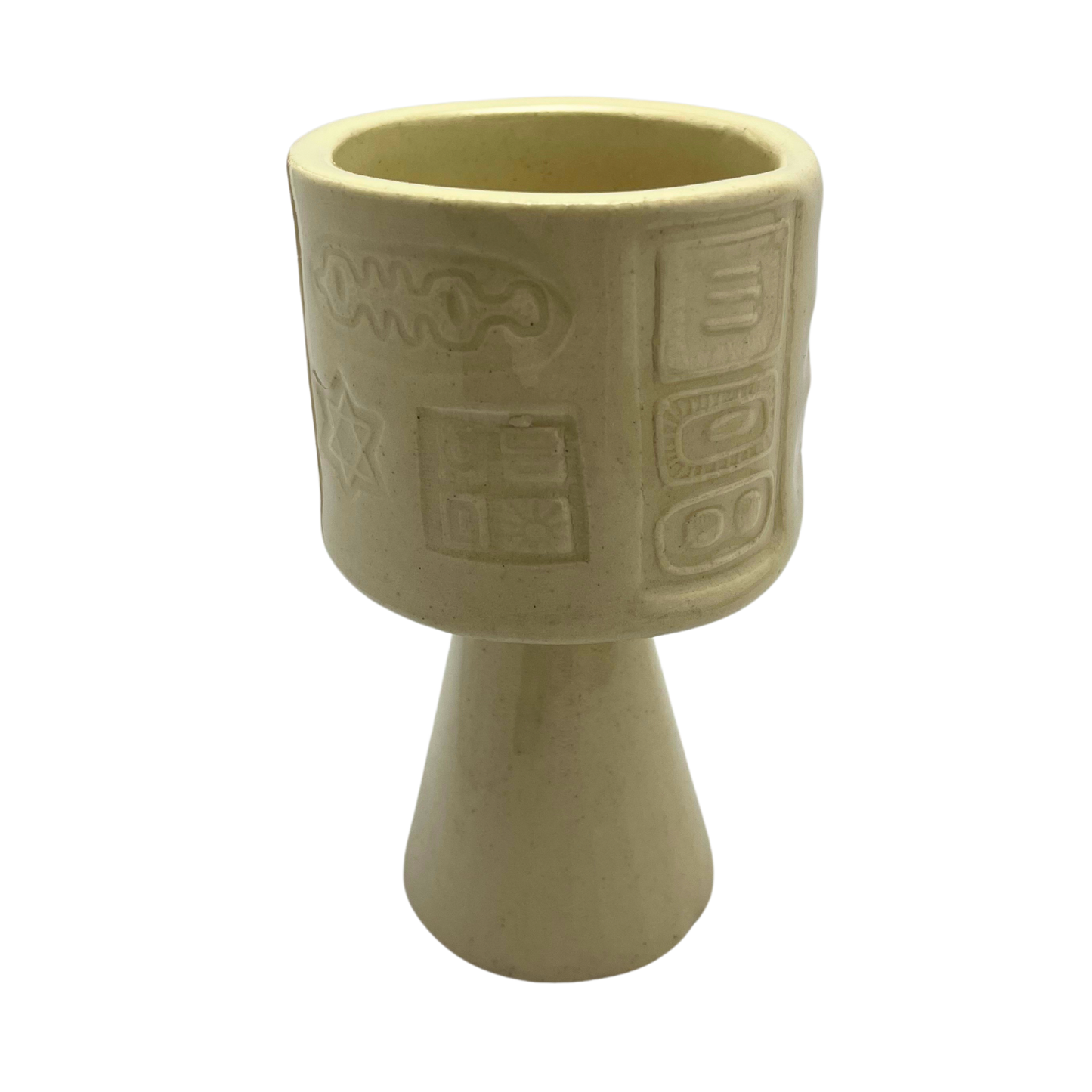 Tall Kiddush Cup - Matzo Ball Off-White, 3.5 oz