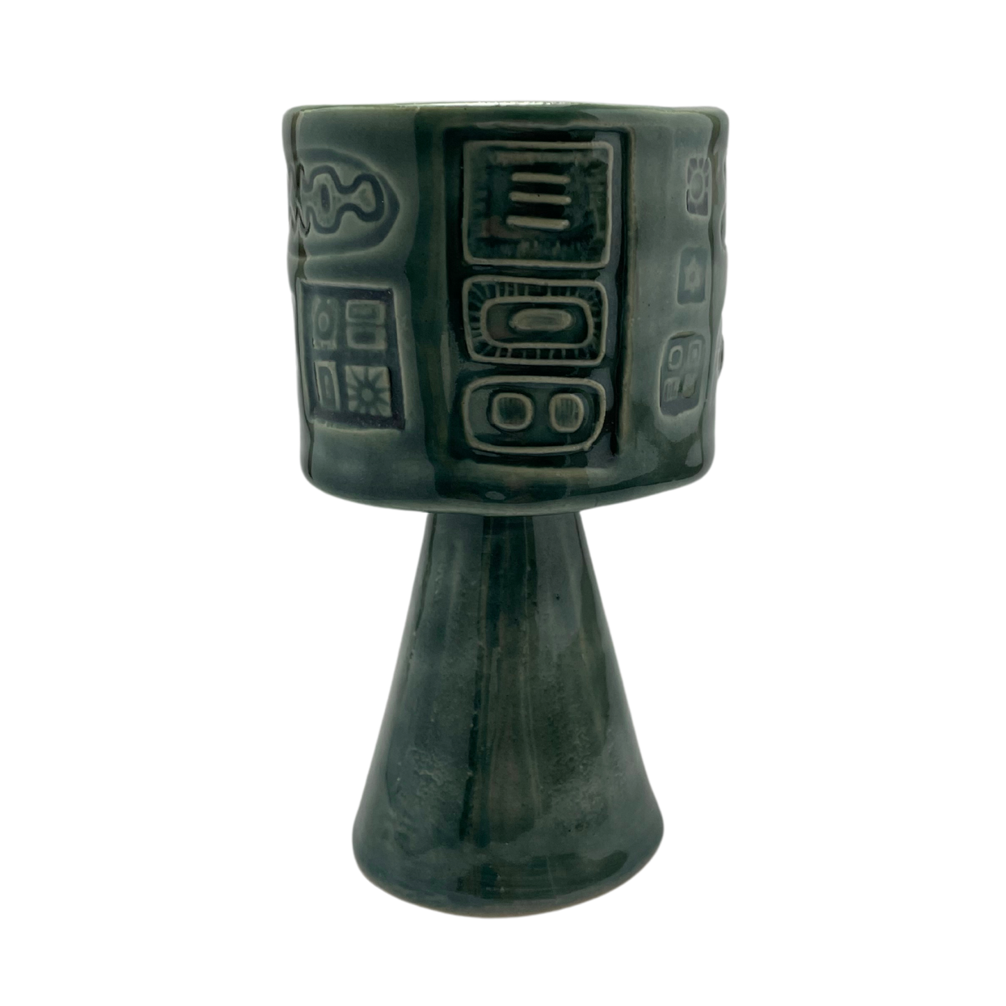 Tall Kiddush Cup - Tayer Teal, 4 oz