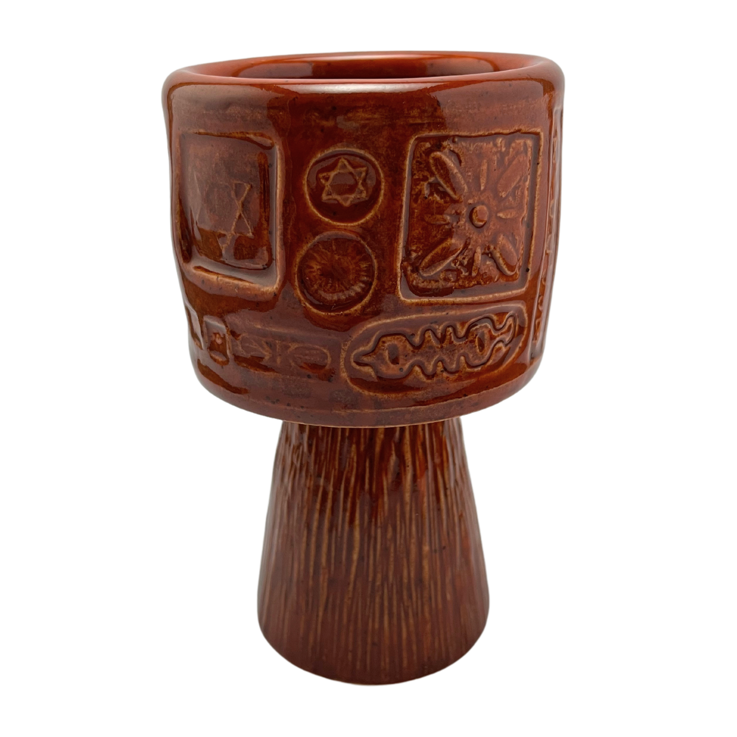 Tall Kiddush Cup - Charoset Burnt orange, 4 oz
