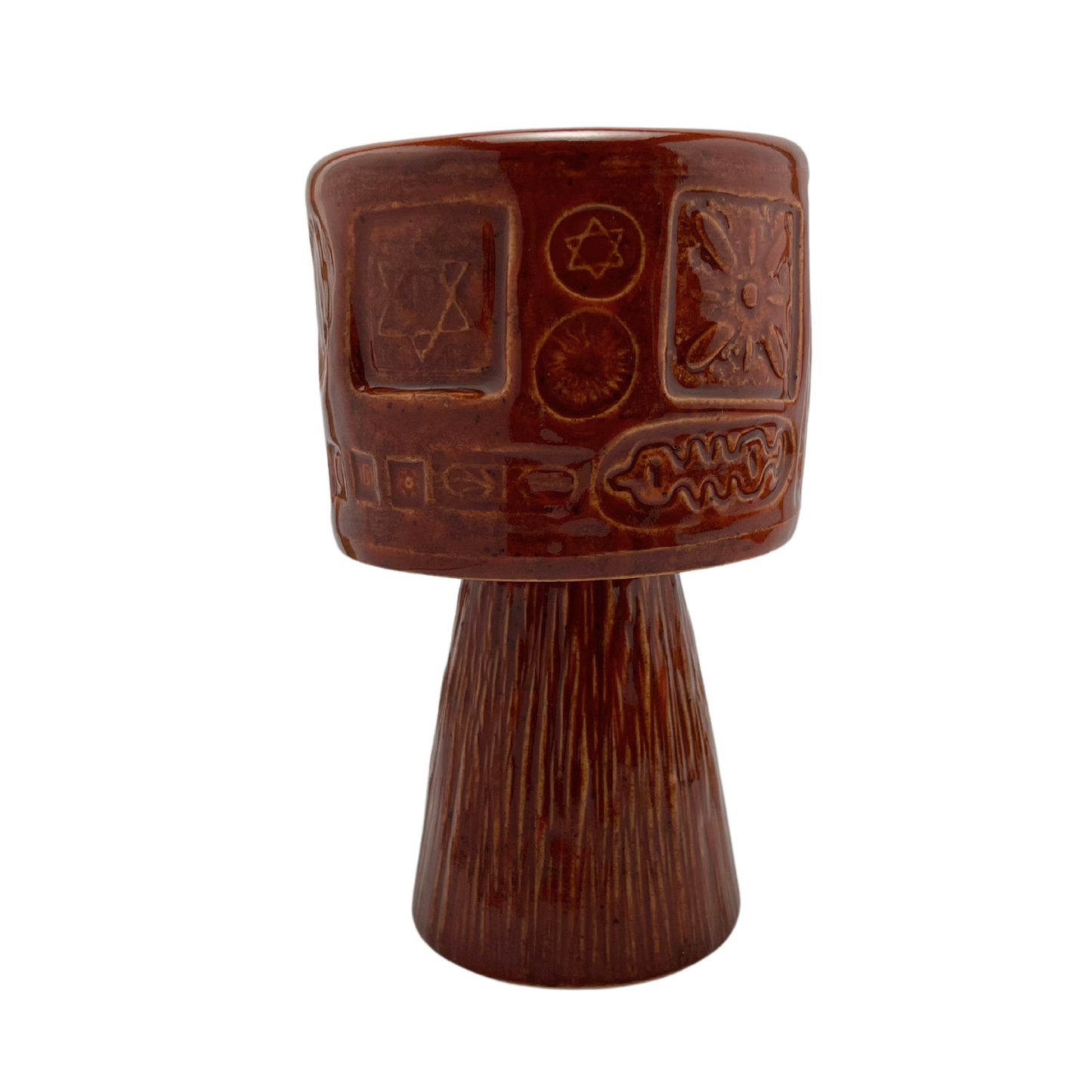 Tall Kiddush Cup - Charoset Burnt orange, 4 oz