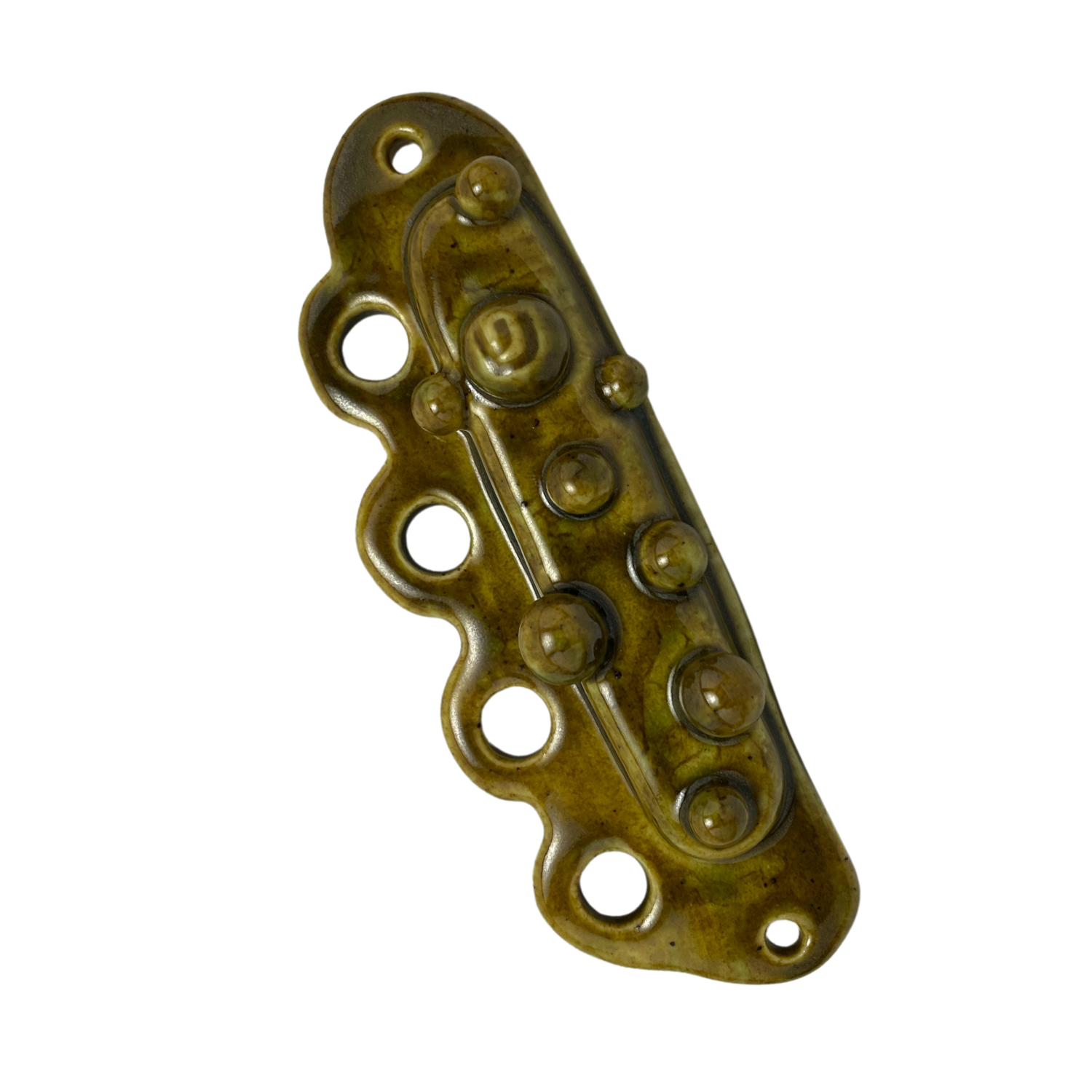 Handpainted Ceramic Mezuzah Mezuzot from Jewish shop selling Judaica art and gifts Handmade ceramic art green olive by artist shana ostrowiecki