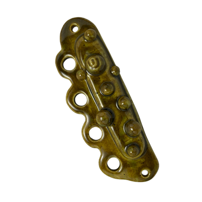 Handpainted Ceramic Mezuzah Mezuzot from Jewish shop selling Judaica art and gifts Handmade ceramic art green olive by artist shana ostrowiecki