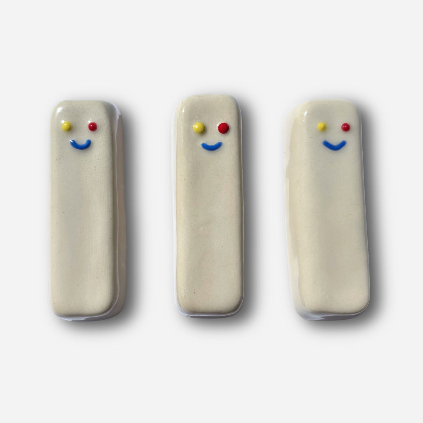 modern ceramic mezuzah cases trio minimalist smiley face jewish home decor