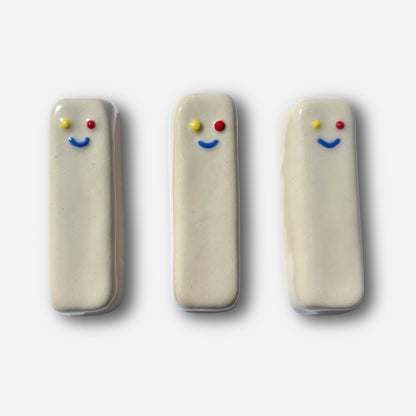 modern ceramic mezuzah cases trio minimalist smiley face jewish home decor