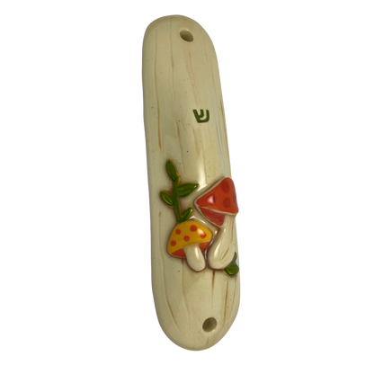 Mushroom Mezuzah - Retro Multi-Color