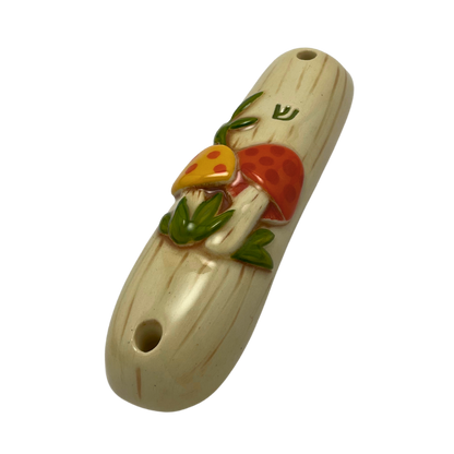 Mushroom Mezuzah - Multi-Color