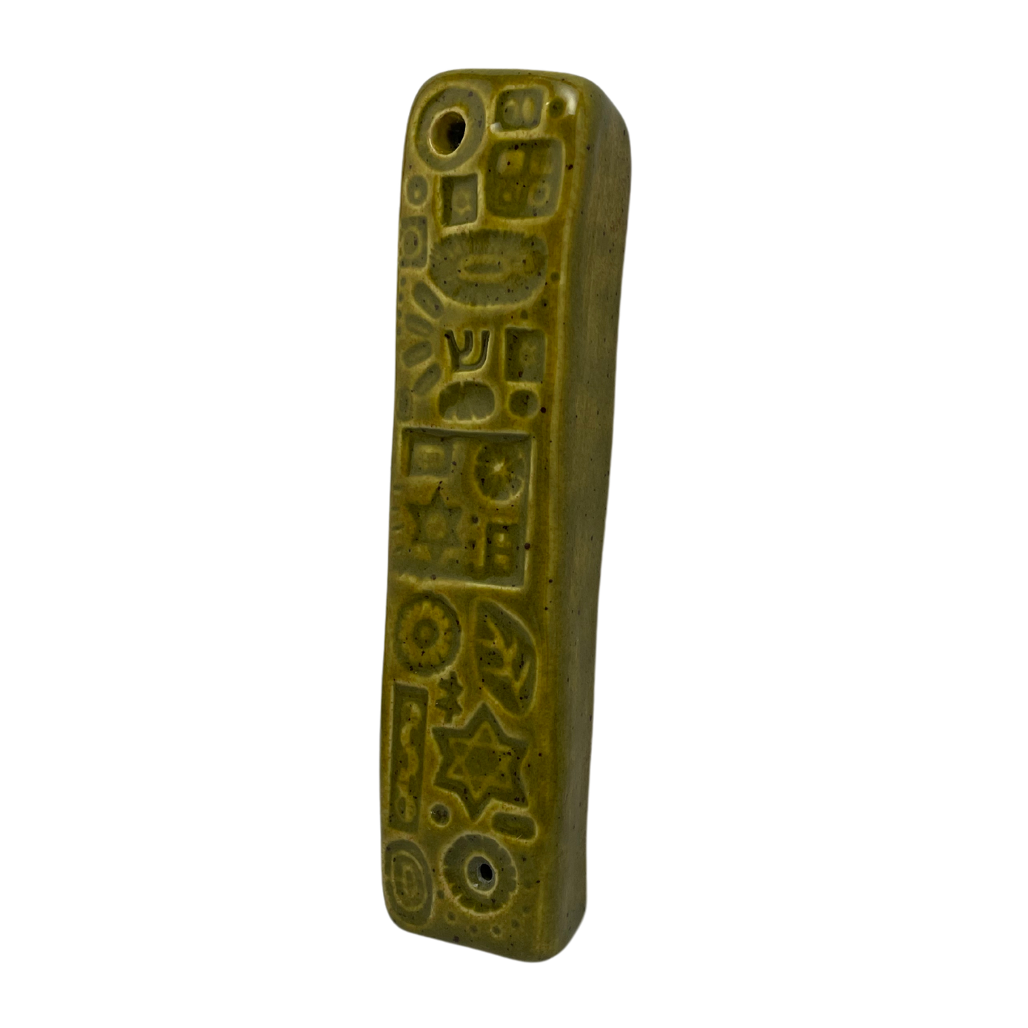 Handcrafted Mezuzah - Kosher Dill Green