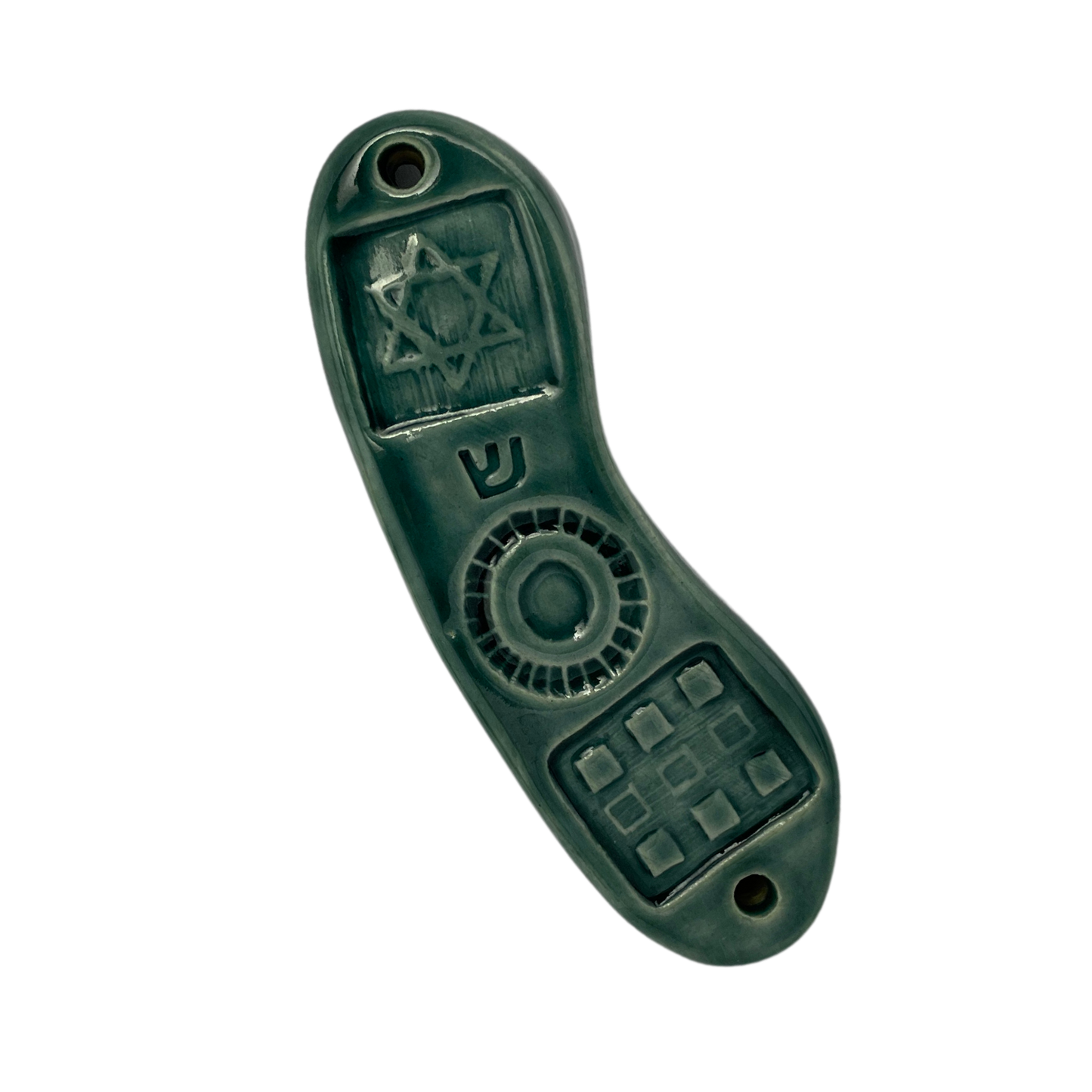 Handcrafted Mezuzah - Tayer Teal