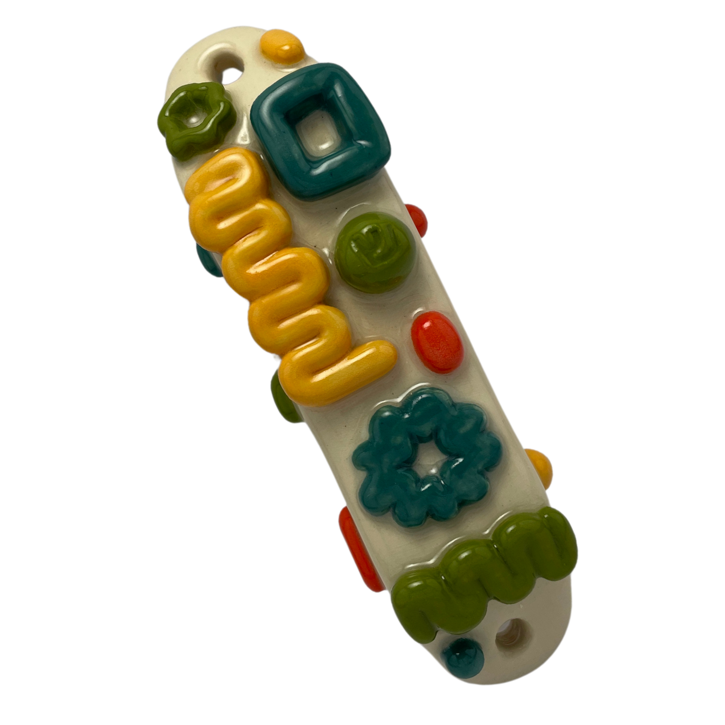Handpainted Ceramic Mezuzah Mezuzot from Jewish shop selling Judaica art and gifts Handmade ceramic art by shana ostrowiecki