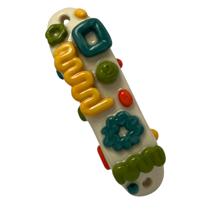 Handpainted Ceramic Mezuzah Mezuzot from Jewish shop selling Judaica art and gifts Handmade ceramic art by shana ostrowiecki