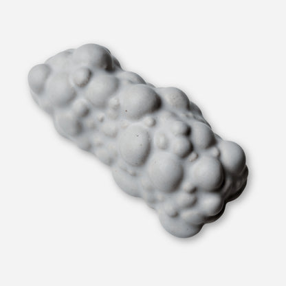 handmade ceramic bubble cloud mezuzah case sculptural white glaze modern judaica stoneware