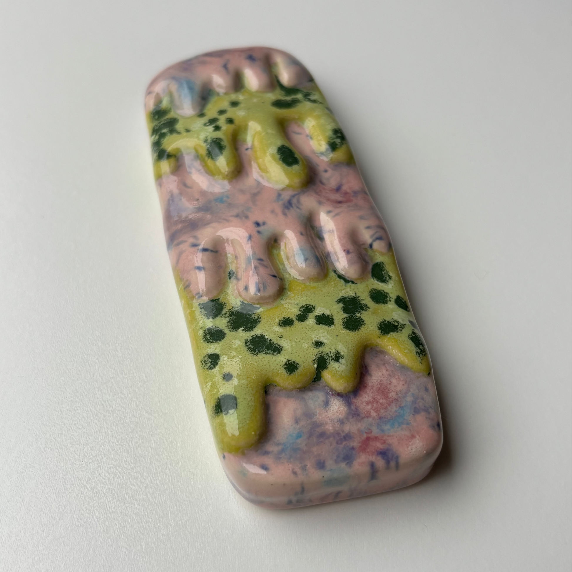 dopamine core mezuzah melty drippy mezuzah case decor judaica jewish art handmade