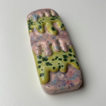 dopamine core mezuzah melty drippy mezuzah case decor judaica jewish art handmade