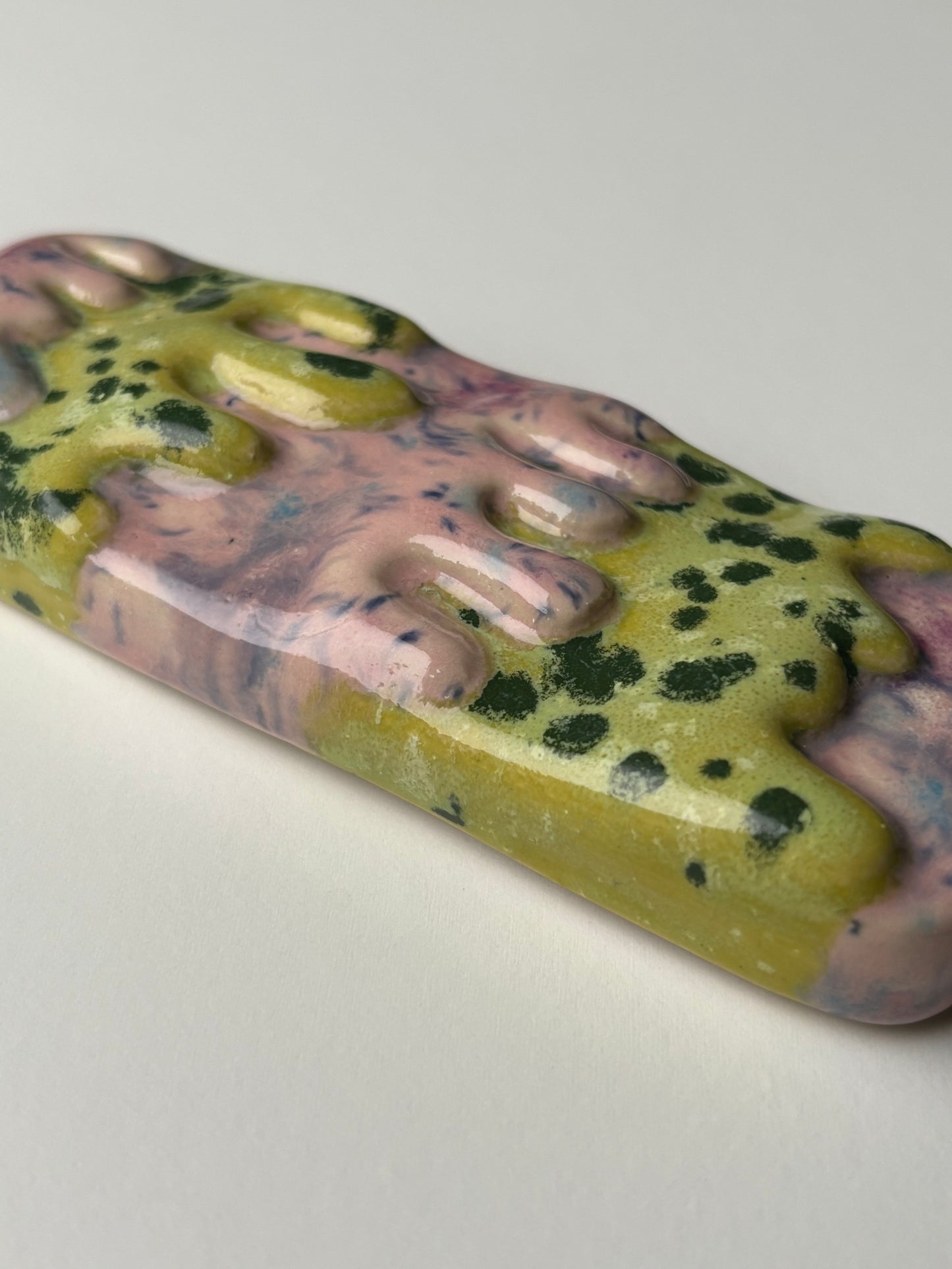 ice cream mezuzah melty pink green cartoon aesthetic dopamine handmade mezuzah judaica